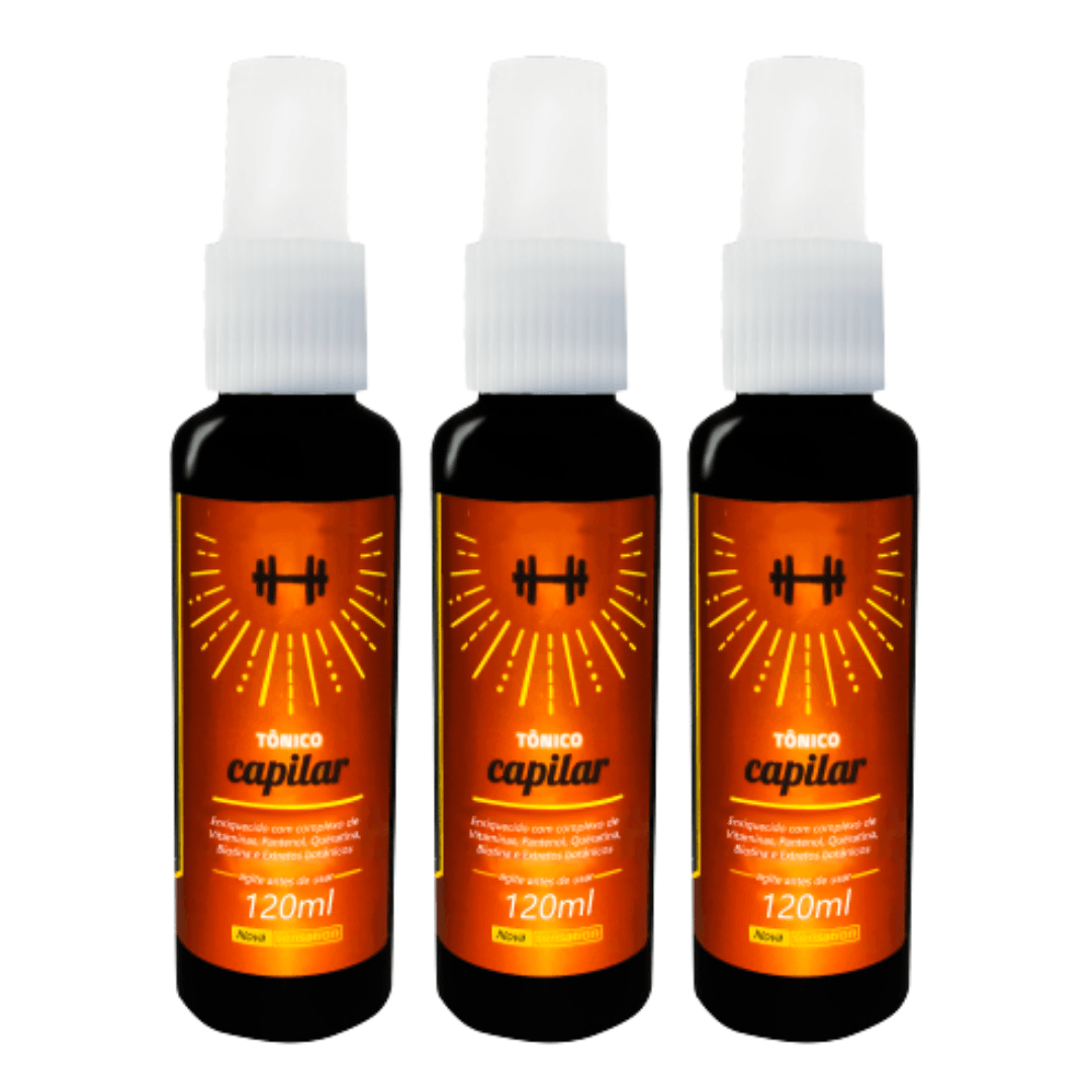 3 Barber Line - Tônico para Crescimento de Barba e Cabelo - BARBA LENHADOR