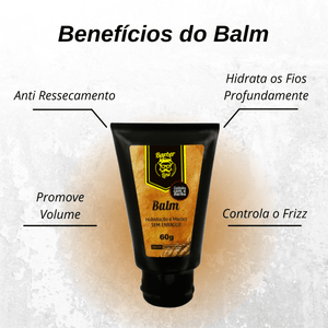 Kit para Cuidado da Barba - Shampoo + Condicionador + Balm + Cera Modeladora + Óleo para Barba - BARBA LENHADOR