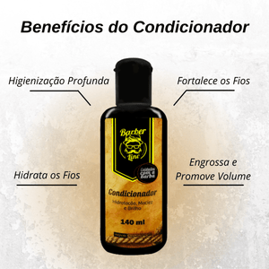 Kit para Cuidado da Barba - Shampoo + Condicionador + Balm + Cera Modeladora + Óleo para Barba - BARBA LENHADOR