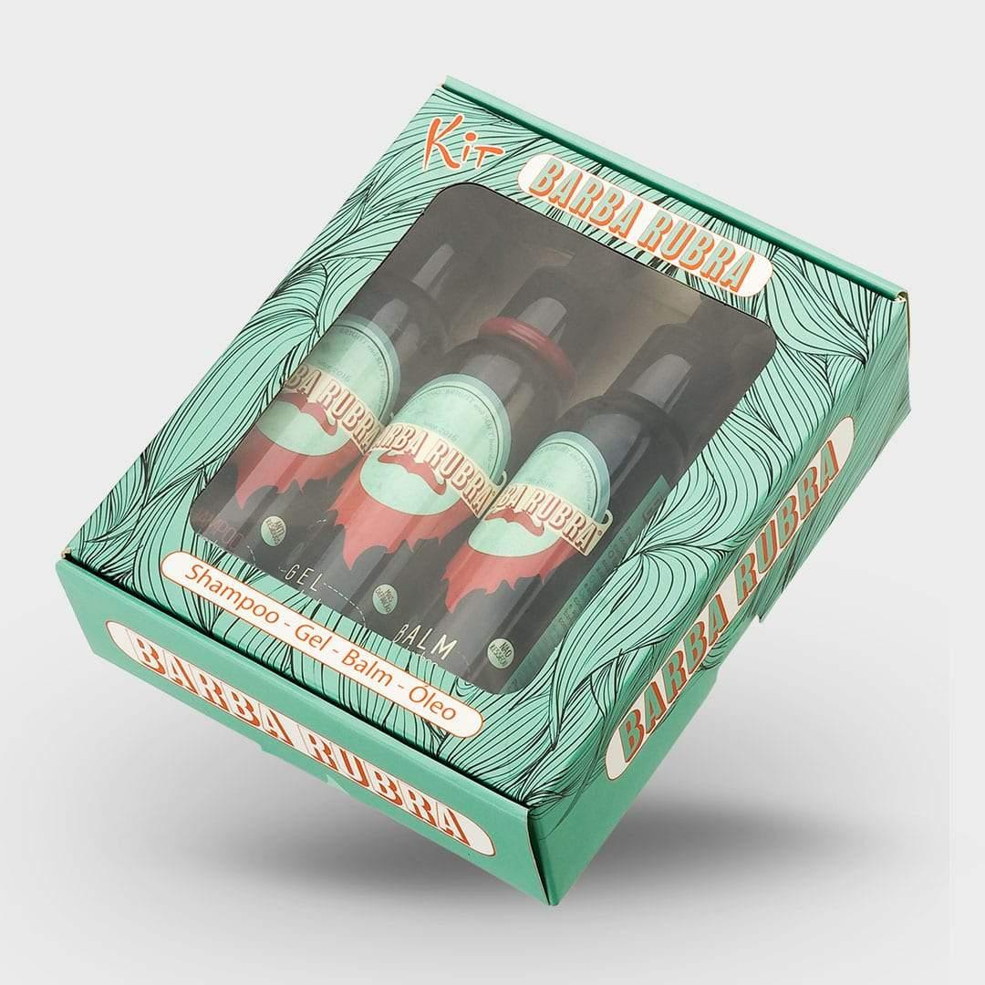 Kit Verde - Shampoo, Balm, Gel, Óleo e Pente - BARBA LENHADOR